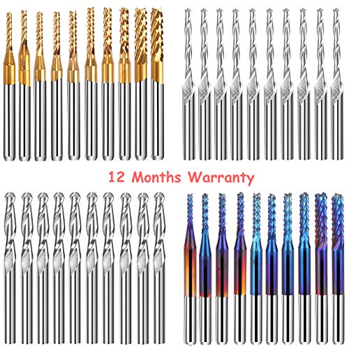 40pcs End Mills CNC Router Bits - Versatile and High-Quality Kit