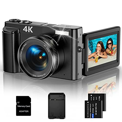 4K Digital Camera with Autofocus and Flip Screen