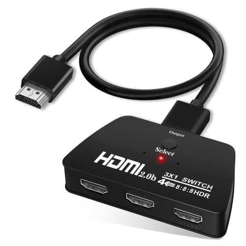 4K HDMI Switch Splitter with 3.9FT Cable