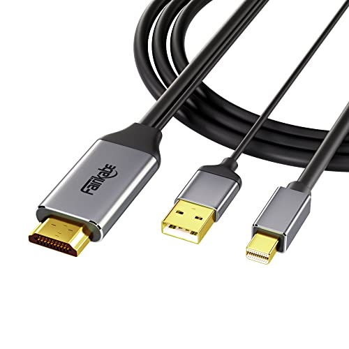 Warrky 4K Mini DisplayPort to HDMI Cable【2K@60Hz, Aluminum Shell, Nylon  Braided】 UHD Thunderbolt to HDMI Cable, Mini DP to HDMI 6.6ft, Compatible  for