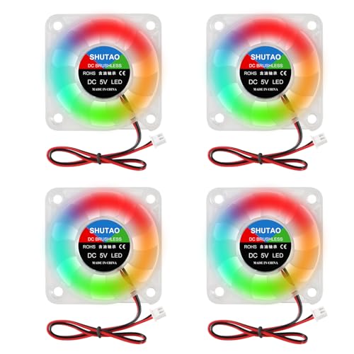 4PCS 5010 Cooling Fan with RGB LED