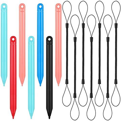 7 Pack Replacement Stylus Pen and Lanyard Set for LCD Writing Tablet