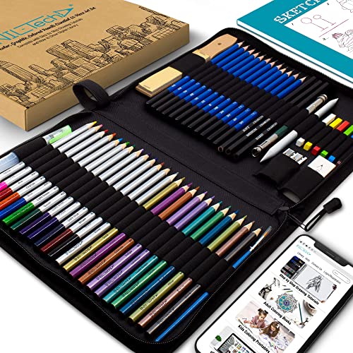 55pc Colored Pencils Set