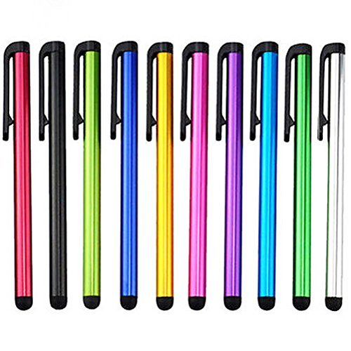 5pack Multi Color Universal Small Metal Touch Stylus Pen