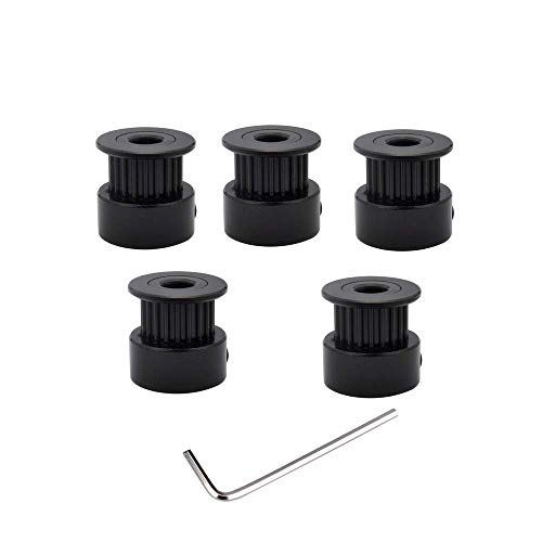 5pcs Black GT2 Pulley 20T for 3D Printers