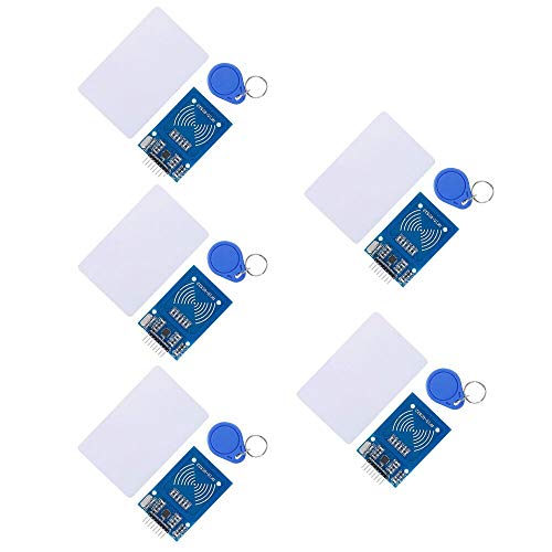 5pcs RFID Kit Mifare RC522 RFID Reader Module with S50 White Card and Key Ring for Arduino Raspberry Pi