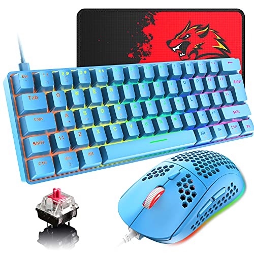 60% Wired Mechanical Gaming Keyboard and Mouse Combo