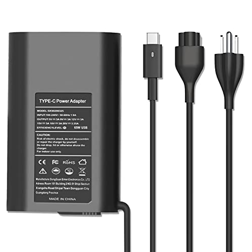 65W USB-C Laptop Charger for Dell XPS and Latitude