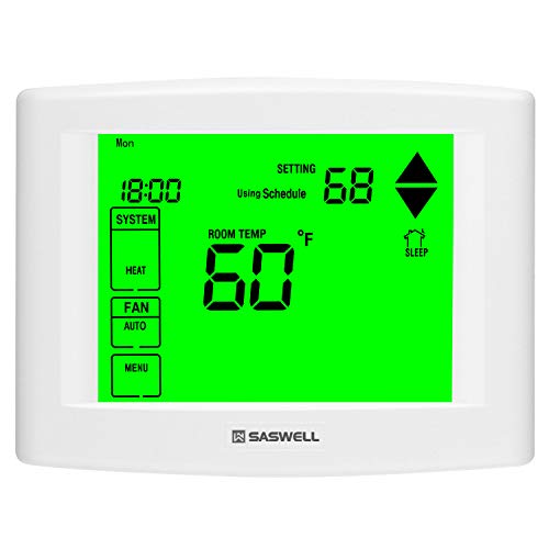CML 7 Day Digital Home Programmable Thermostat with Large Buttons and  Single Stage for Heat/Cool, HVAC Furnace, Heat Pump, Air Conditioning, Line