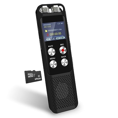 72GB Digital Voice Recorder with Playback and Password