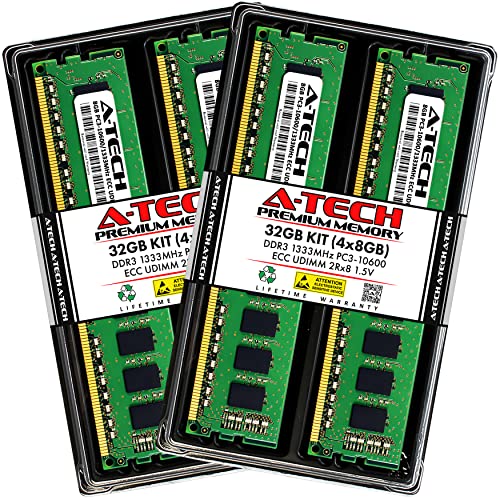 A-Tech 32GB Kit (4x8GB) Memory RAM for HP Z420 Workstation - DDR3 1333MHz