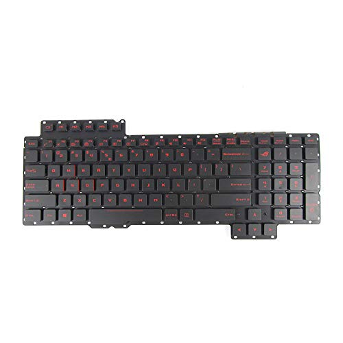Abakoo New Keyboard Compatible with ASUS ROG G752 G752VS G752VM G752VL G752VY G701VI G752VT with Backlit no Frame US Red