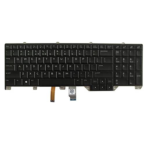 Abakoo New Keyboard Compatible with DELL Alienware 17 R4 00WN4Y 0WN4Y PK131QB1A00 NSK-EE0BC 01 0CF2YW CF2YW NSK-EE0BC 1D PK131QB1A01 with Backlit US