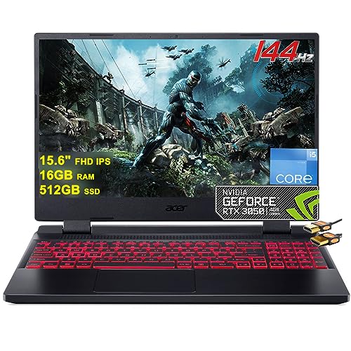 Acer Nitro 5 Gaming Laptop - Powerful 12th Gen Intel, 144Hz Display, RTX 3050