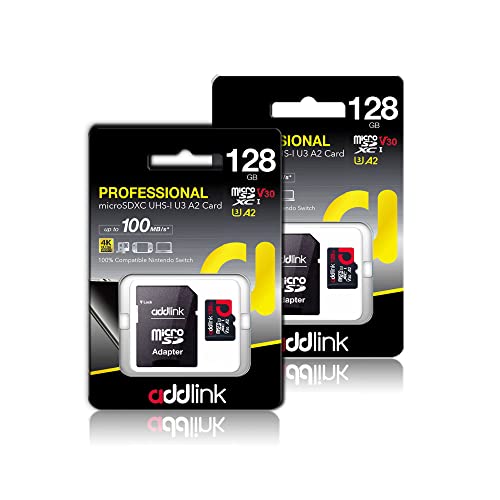 addlink MicroSDXC 128GB 2-Pack + Adapter UHS-1 U4 V30