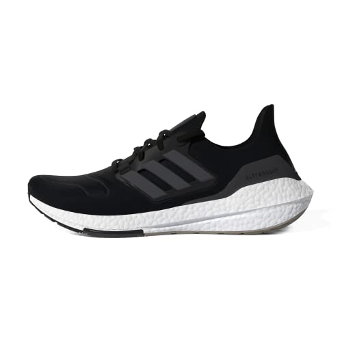 adidas Men's Ultraboost 22 Running Shoe, Black/Black/White, 10.5