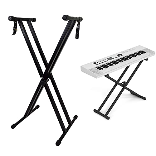 AODSK Single-X Keyboard Stand Adjustable Width & Height,Piano Stand with  Locking Straps & Quick Release Mechanism (Keyboard Stand)