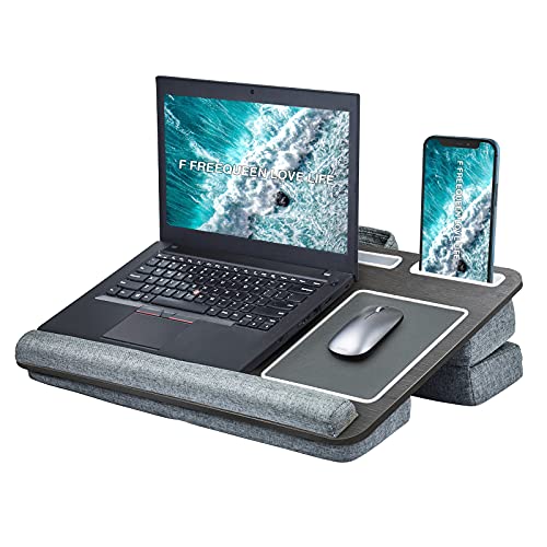 Adjustable Laptop Lap Desk with Cushion and Storage Function