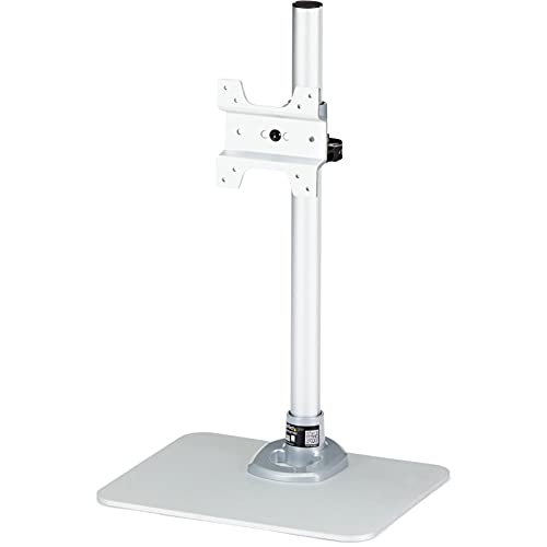 Adjustable Single Monitor Stand - Premium VESA Mount - Silver