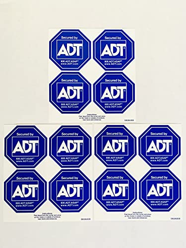 ADT Security Window Stickers - 12 Pack
