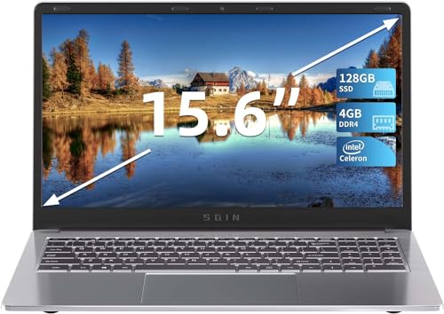 Affordable and Efficient Laptop: SGIN 15.6 Inch 4GB DDR4 128GB SSD