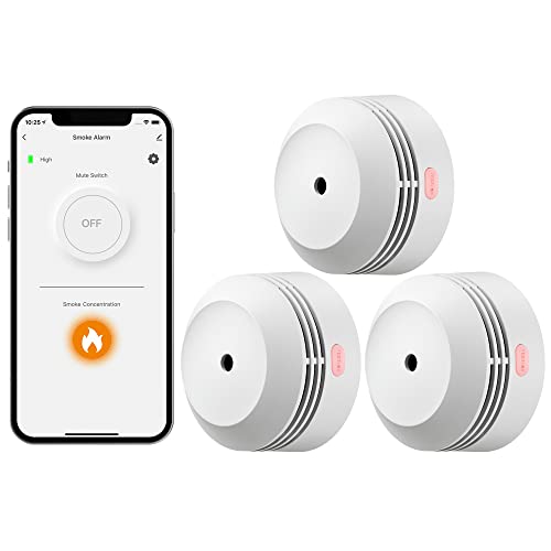 AGEISLINK Wi-Fi Smoke Detector: Wireless Smart Fire Smoke Alarm with App Control