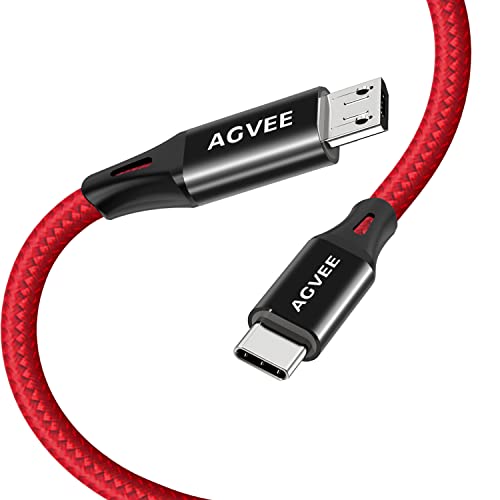 AGVEE 2 Pack 3ft USB-C OTG to Micro USB Cable