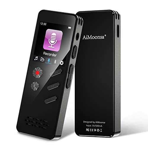 AiMoonsa 64GB Voice Recorder with Bluetooth