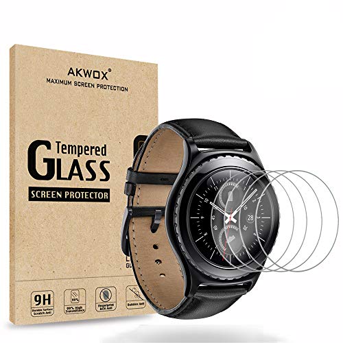 AKWOX Tempered Glass Screen Protector for Samsung Gear S2 / Galaxy Watch