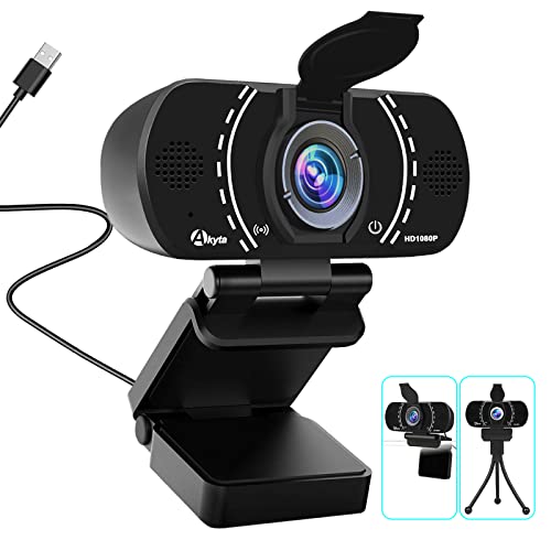 Akyta Webcam: High-Definition USB Webcam with Microphone and Privacy Cover