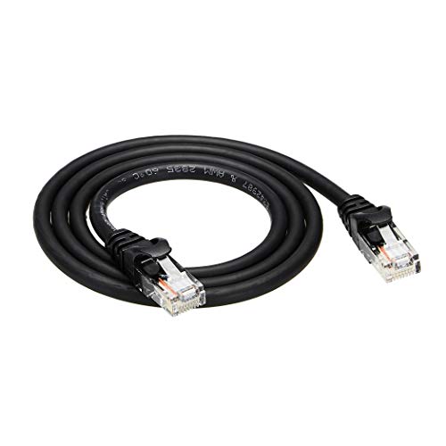 Amazon Basics Cat6 Ethernet Cable - 3-Foot, Black, 5-Pack