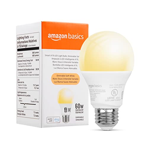 Amazon Basics Smart A19 LED Light Bulb