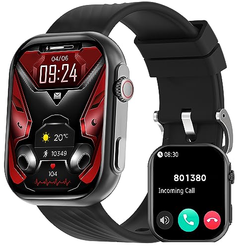 Amazpro Smart Watch for Men,1.96 Inches HD Outdoor Tactical Sports Rugged  Smartwatch with Bluetooth Call ,100+Sports Modes Fitness Tracker, Ip67