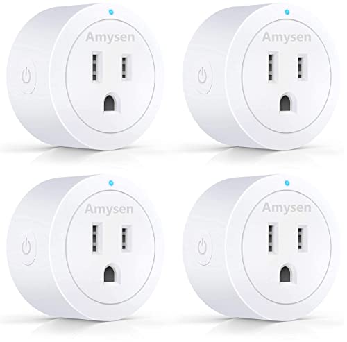 Amysen Smart Plug - WiFi Plugs That Work with Alexa and Google Home, No Hub Required