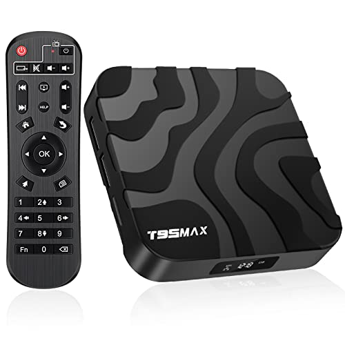 Android 12.0 TV Box, T95Max Android Box with H618 Quadcore 4GB RAM 32GB ROM, Support 2.4G&5.0G Dual WiFi 6k 3D BT 4.0 H.265 HEVC TV Box