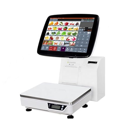 ANYSCALE LS7 All in One POS System Cash Register Weighing Scale with Lable Printer for Retail Stores,Vegetable Stores SET01