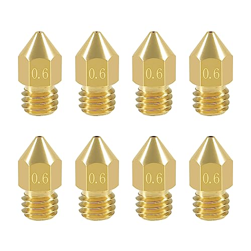 Aokin 0.6mm MK8 Extruder Nozzles for 3D Printers