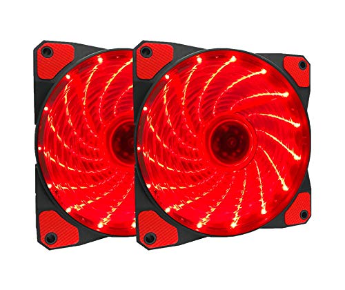 Apevia AF212L-SRD 120mm Red LED Ultra Silent Case Fan