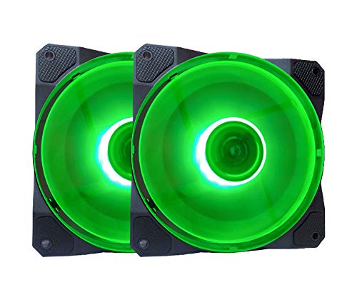 APEVIA CO212L-GN Cosmos Green LED Case Fan (2 Pk)