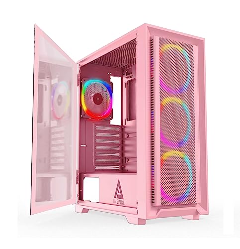 Apevia Inspire-PK Gaming PC Case with ARGB Fans