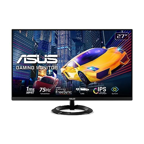 ASUS 27” 1080P Gaming Monitor - Full HD, IPS, 75Hz, 1ms, FreeSync, Eye Care
