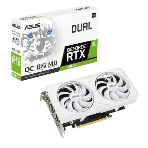 ASUS Dual GeForce RTX 3060 Ti White OC Edition Graphics Card