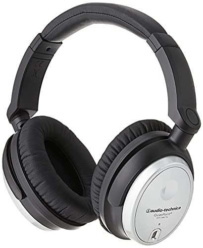 Audio-Technica ATH-ANC7b-SViS QuietPoint Noise-Cancelling Headphones with In-Line Mic & Control,Black