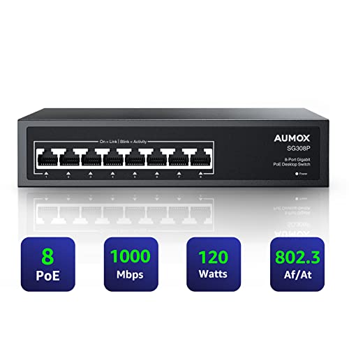 Aumox 8 Port PoE Switch