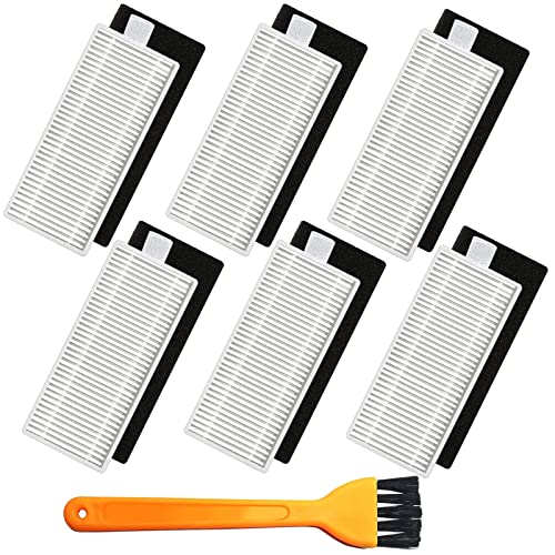 AuthFrank 6-Packs Filters Parts Replacement for ECOVACS DEEBOT N79 N79S DN622 DN622.11 DN620 DN622.31 and Deebot 500 DC3G Robotic Vacuum Cleaner, N79w N79se Sweeping Robot Accessories