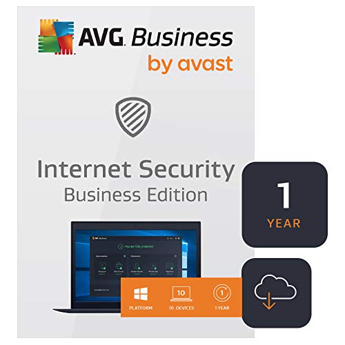 AVG Internet Security Business Edition 2020 | Antivirus protection for PCs, emails, servers & network | 10 Devices, 1 Year [Download]
