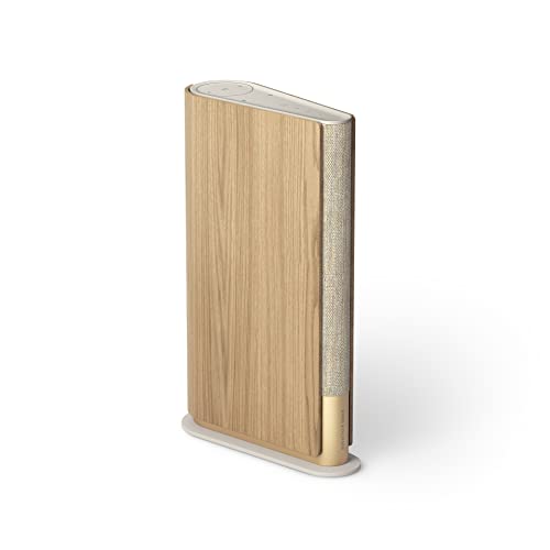 Bang & Olufsen Beosound Emerge Bookshelf Wi-Fi Speaker, Gold Tone/Light Oak