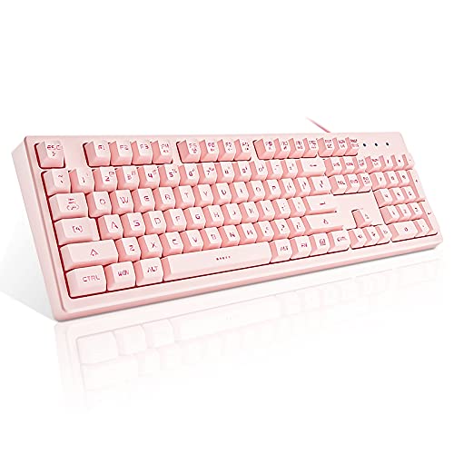 Basaltech Pink LED Backlit Keyboard