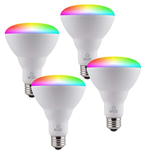 BAZZ Smart Home Wi-Fi RGB LED BR30 Bulb (4-Pack)