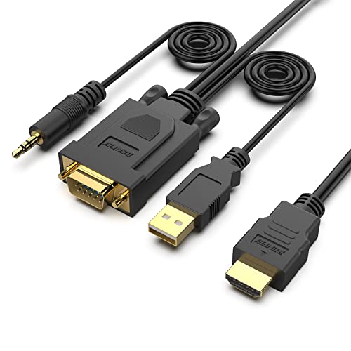 Benfei Gold-Plated HDMI to VGA Cable